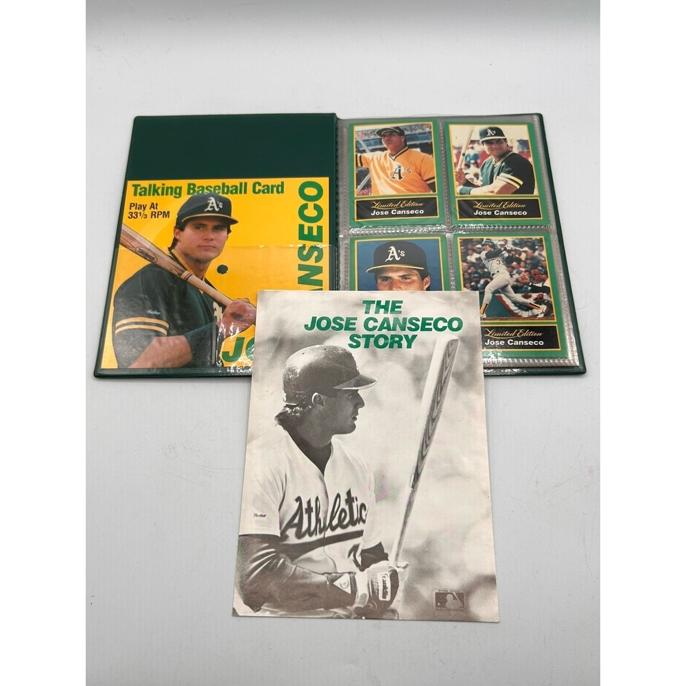 1989 CMC-Jose Canseco Story -20 Limited Edition Cards, Binder, Talking Baseball